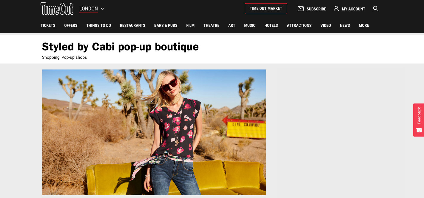 spotted on time out london: uk cabi pop-up shop