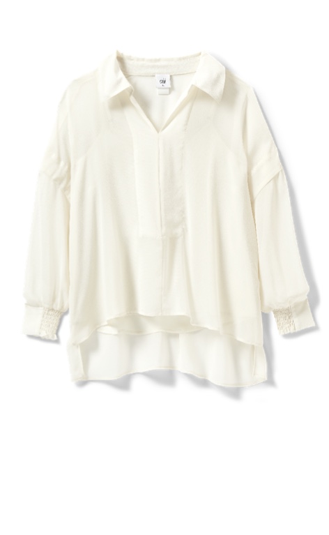 Abbey Blouse in Alabaster