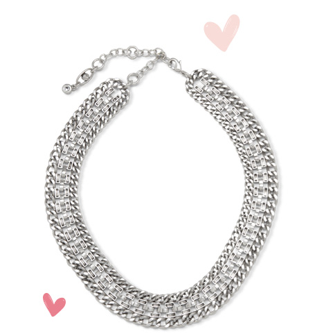 Collar Necklace in Silver