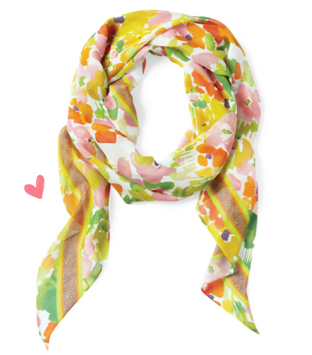  Romance Scarf in Floating Flowers