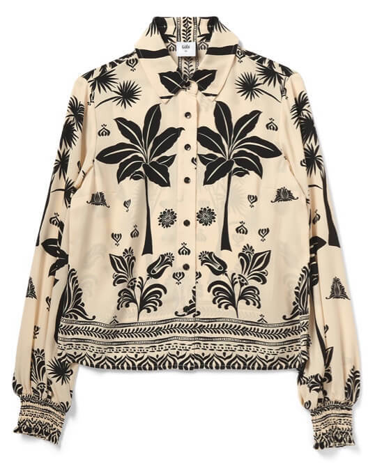 The Marrakesh Top in Black and Cream.
